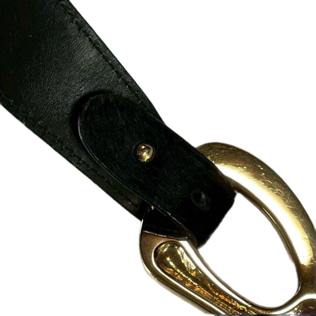 Gucci Tom Ford Era Horsebit Buckle Calf Hair Leather Belt — view 7