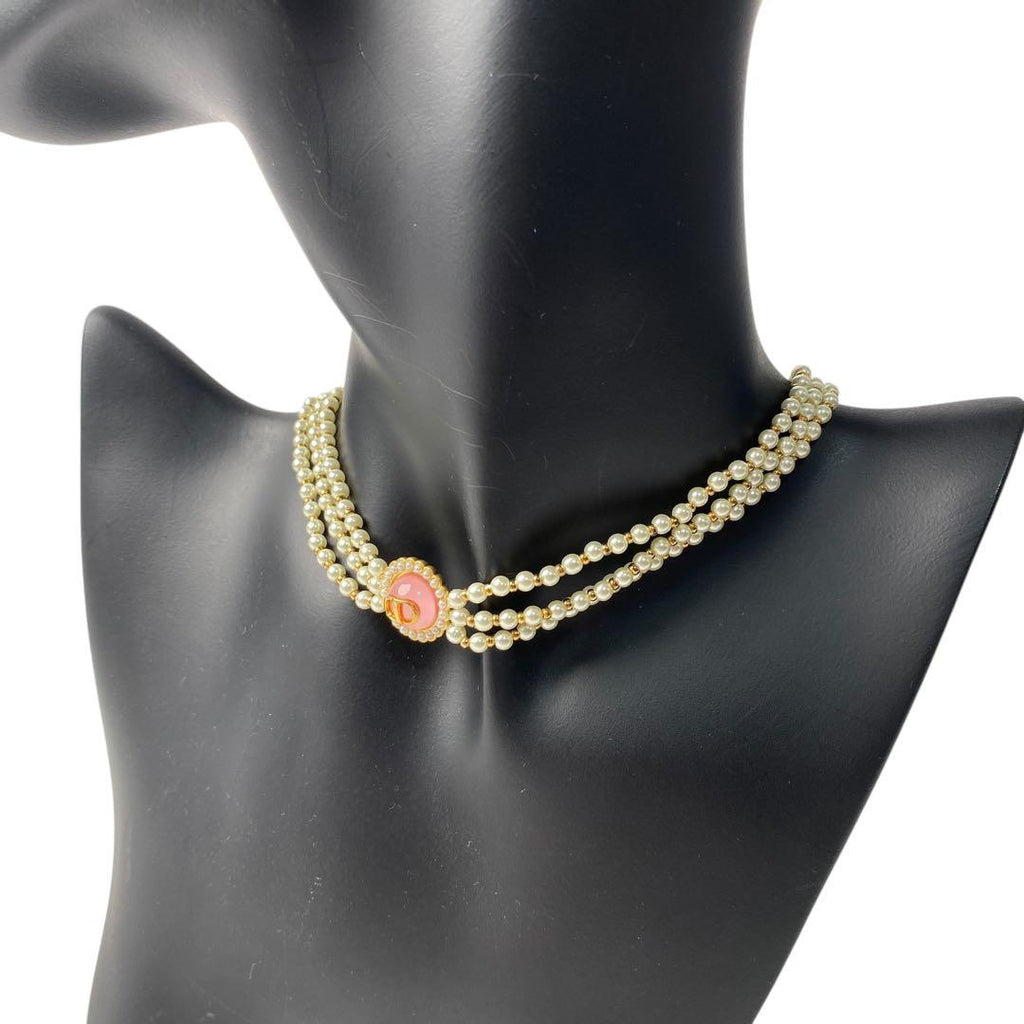 Dior Petit CD Baroque Pearl Necklace — view 3