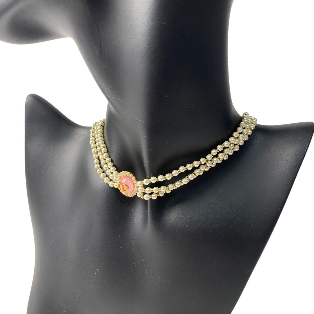 Dior Petit CD Baroque Pearl Necklace — view 3