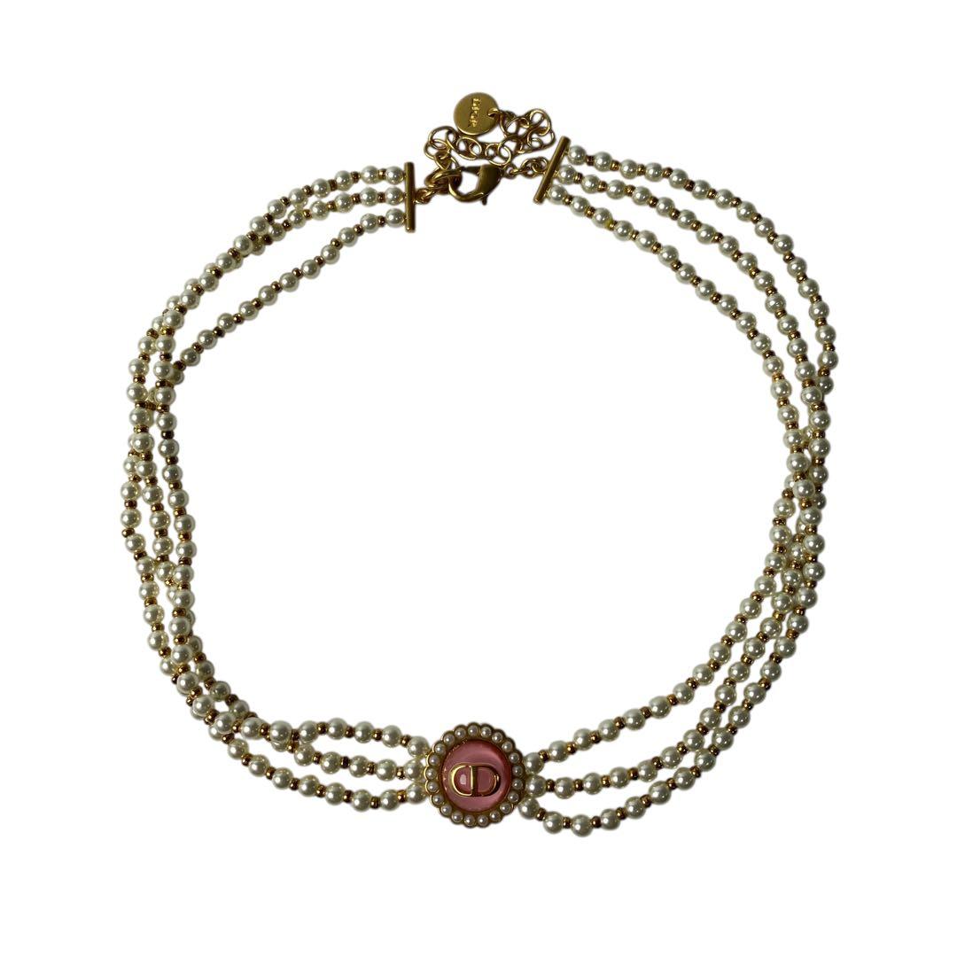 Dior Petit CD Baroque Pearl Necklace — view 4