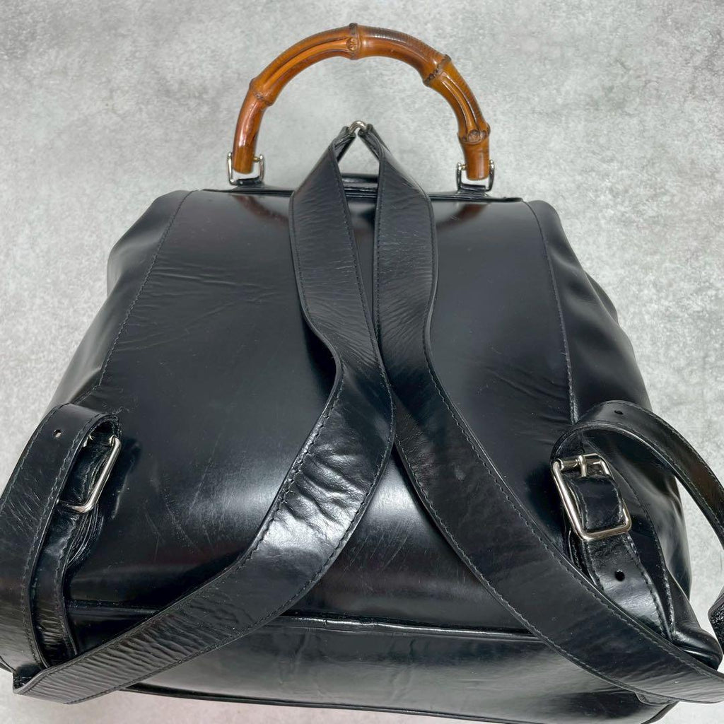 Gucci Backpack Patent Leather Bamboo Black — view 4