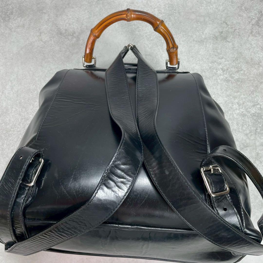 Gucci Backpack Patent Leather Bamboo Black — view 4