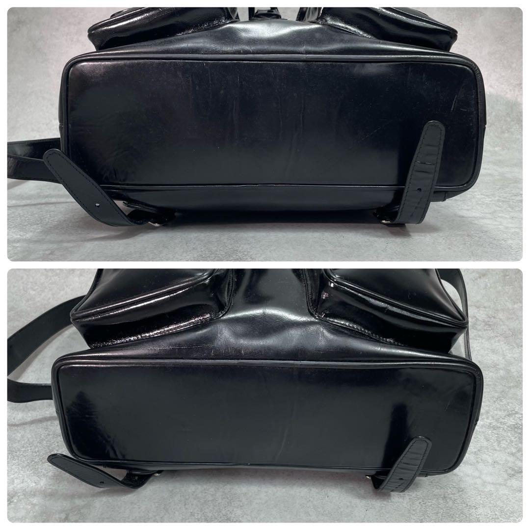 Gucci Backpack Patent Leather Bamboo Black — view 8