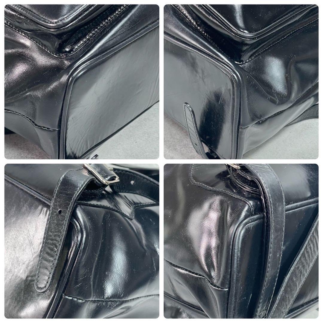 Gucci Backpack Patent Leather Bamboo Black — view 9