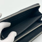 Fendi Selleria Leather Round Zip Wallet Gray — view 7