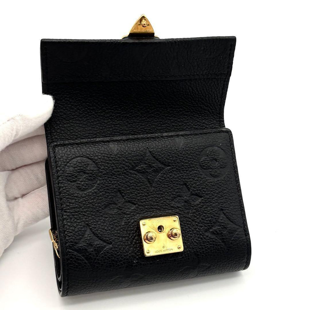 Louis Vuitton Wallet Monogram Empreinte Metis Compact Black — view 3