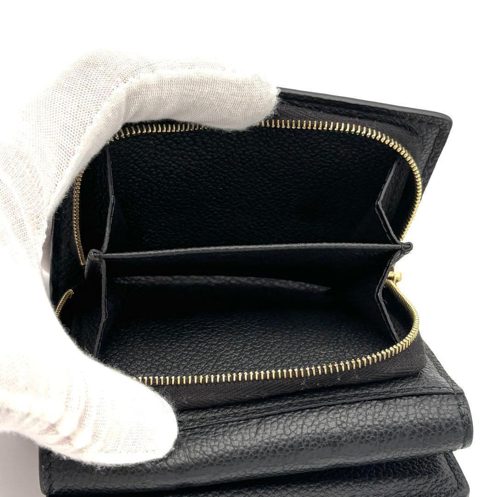 Louis Vuitton Wallet Monogram Empreinte Metis Compact Black — view 6