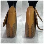 Gucci GG Shoulder Bag Brown Beige Logo Leather — view 7