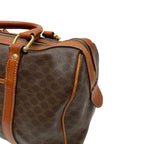 Celine Macadam Triomphe Logo Hand Boston Bag Brown — view 6
