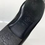 Chanel CC Logo Leather Chain Coin Charm Long Boots Black — view 7