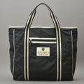 Gucci Crest Tote Bag Nylon Black White