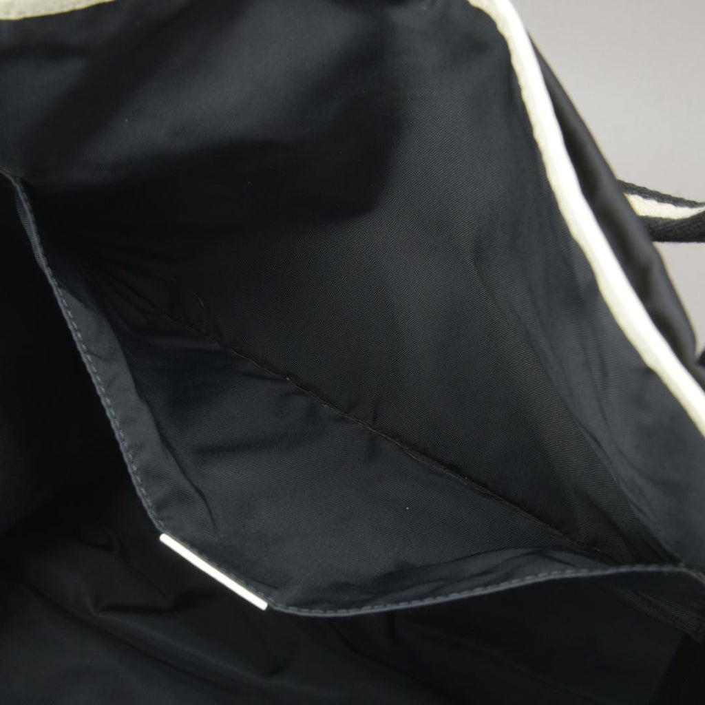 Gucci Crest Tote Bag Nylon Black White — view 8