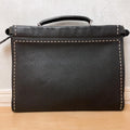 Fendi Selleria Peekaboo Business Bag Handbag Leather Black