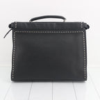Fendi Selleria Peekaboo Business Bag Handbag Leather Black — view 2