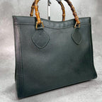 Gucci Handbag Diana Bamboo Black Leather