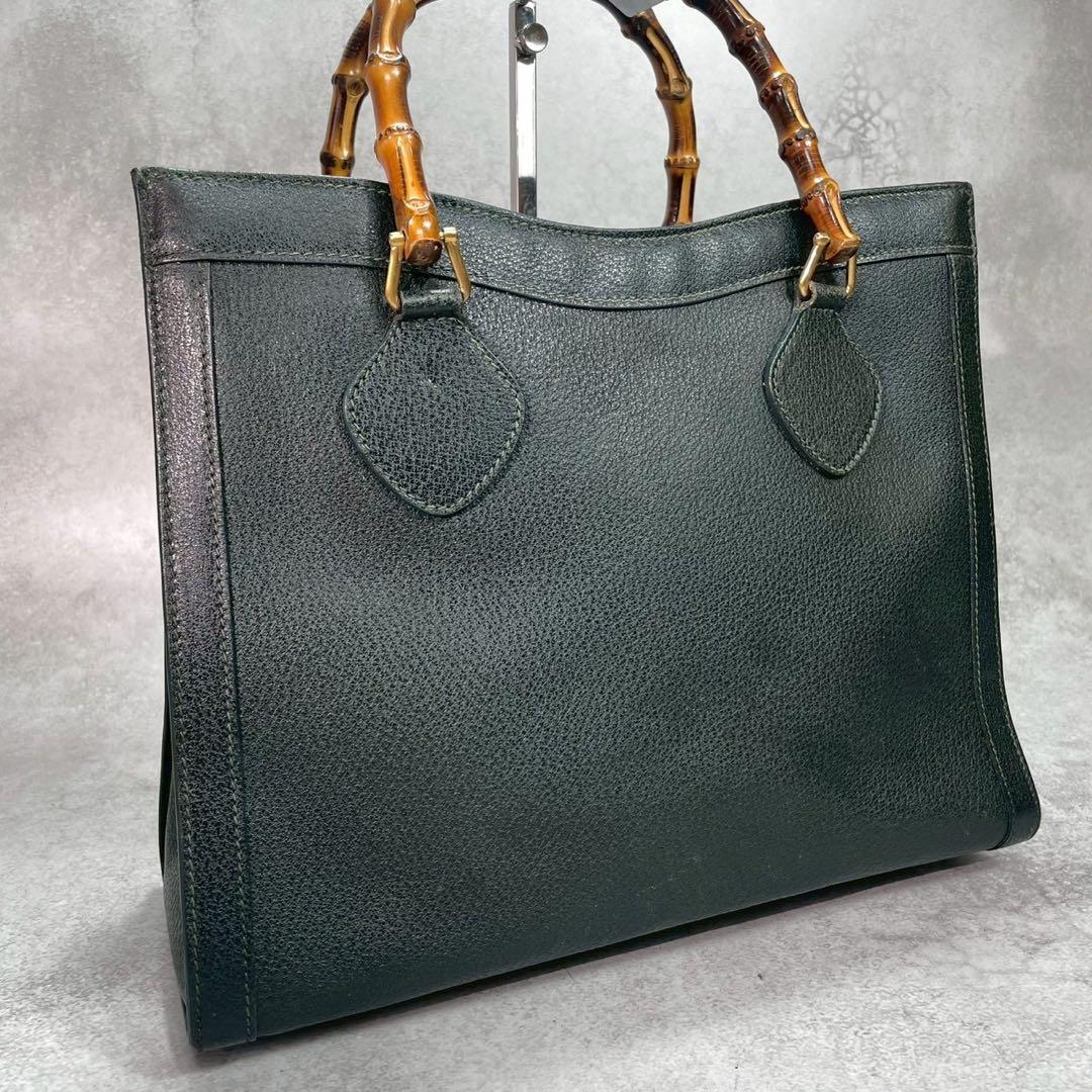 Gucci Handbag Diana Bamboo Black Leather
