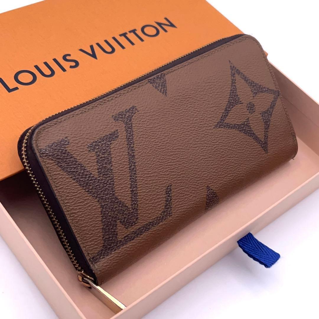 Louis Vuitton Monogram Giant Zippy Wallet Brown