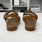 Hermes Leather Kelly Strap Sandals Brown — view 5