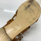 Hermes Leather Kelly Strap Sandals Brown — view 8