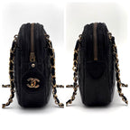 Chanel Quilted Lambskin Chain Shoulder Bag Black — view 5