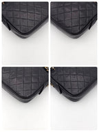 Chanel Quilted Lambskin Chain Shoulder Bag Black — view 7