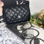 Chanel Chain Wallet Black Quilted Shoulder