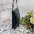 Chanel Chain Wallet Black Quilted Shoulder — view 6