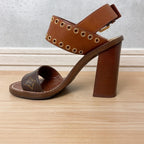 Louis Vuitton Passenger Line Monogram Sandals 37 Brown — view 6