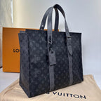 Louis Vuitton Monogram Eclipse Cabas Zip GM Tote Bag Black — view 3