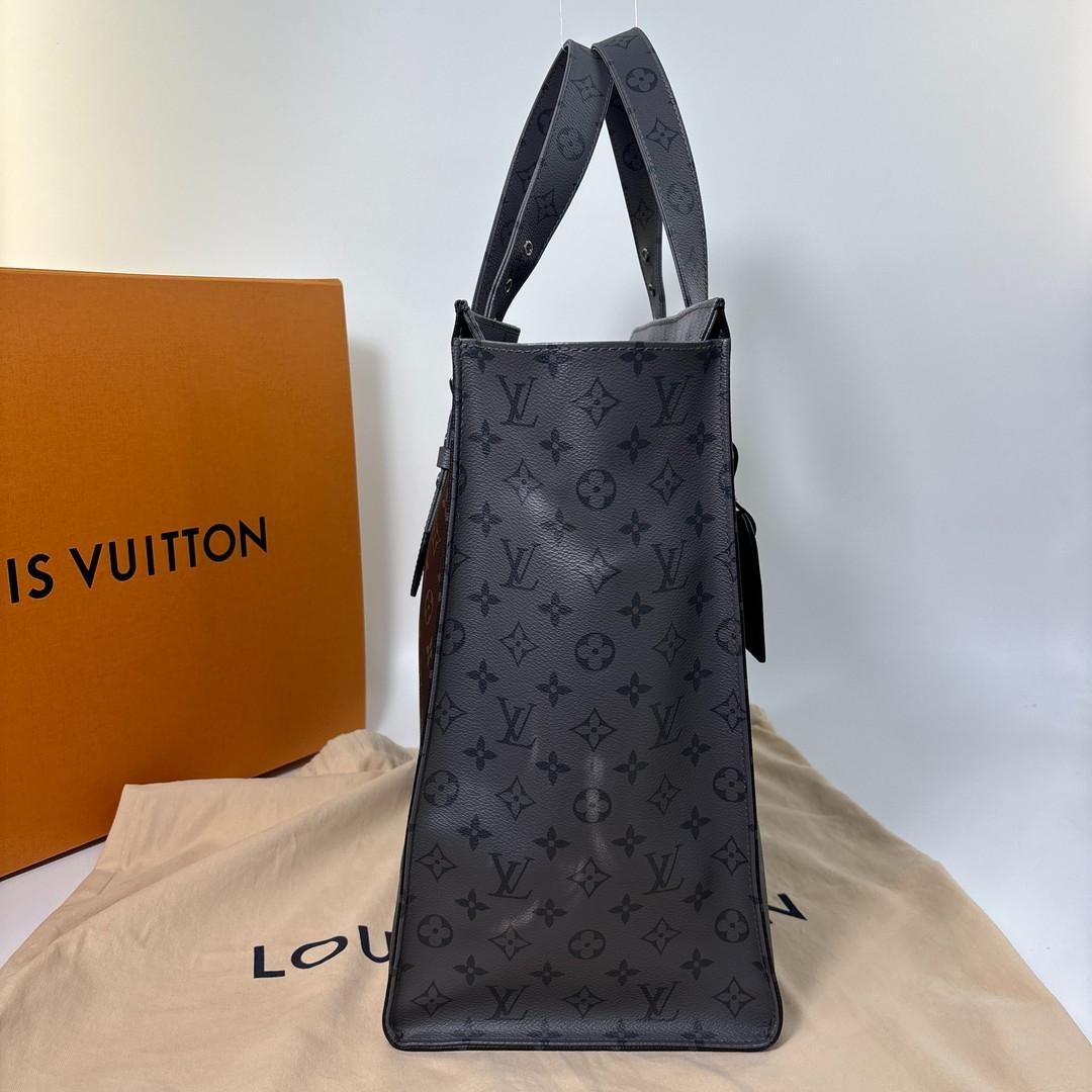 Louis Vuitton Monogram Eclipse Cabas Zip GM Tote Bag Black — view 4
