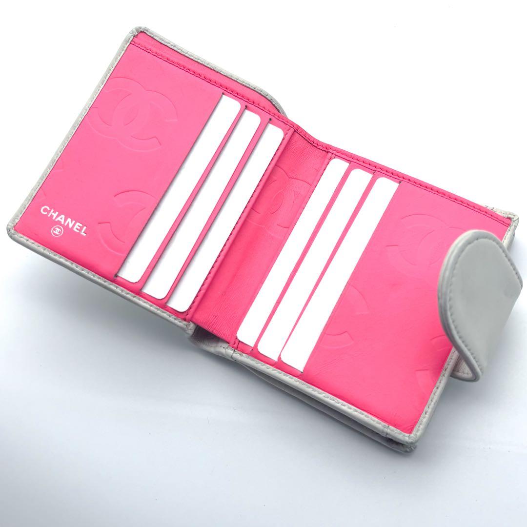 Chanel Wallet Cambon Line Bifold Kiss Lock WH — view 3