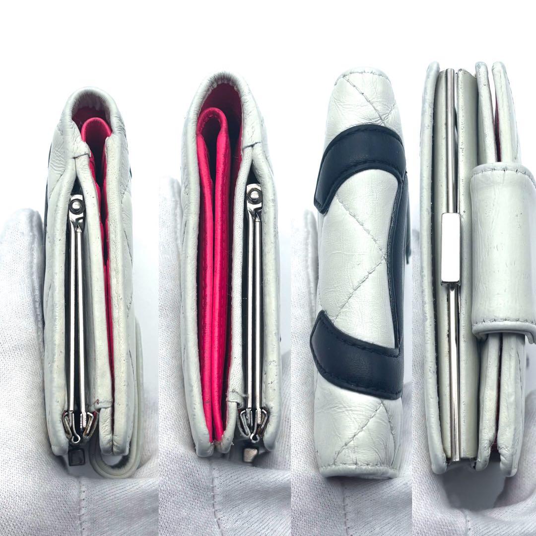 Chanel Wallet Cambon Line Bifold Kiss Lock WH — view 7
