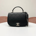 Chanel Quilted Turnlock Single Flap Top Handle