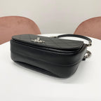Chanel Quilted Turnlock Single Flap Top Handle — view 4