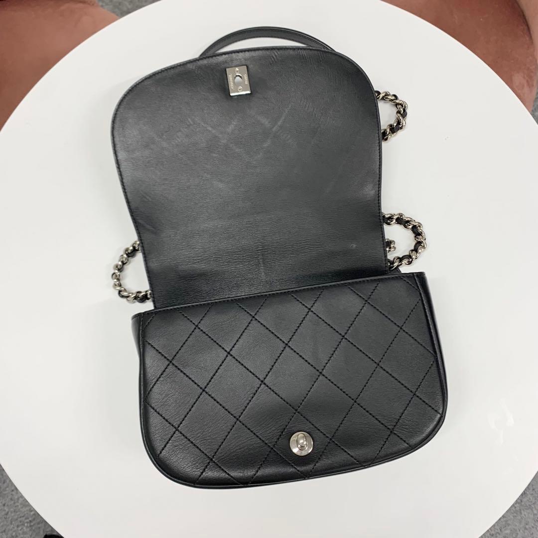 Chanel Quilted Turnlock Single Flap Top Handle — view 6