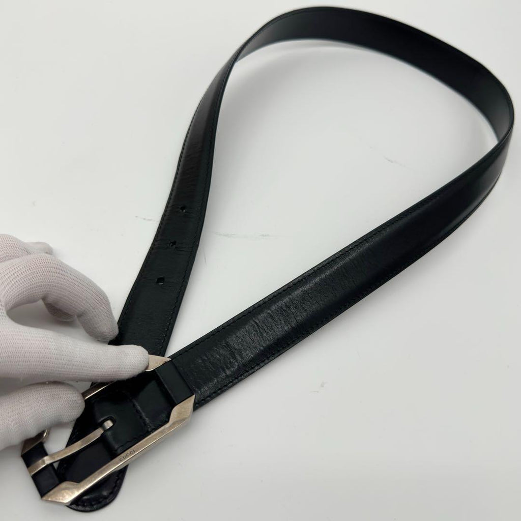Gucci Era Belt Leather Black Vintage — view 5
