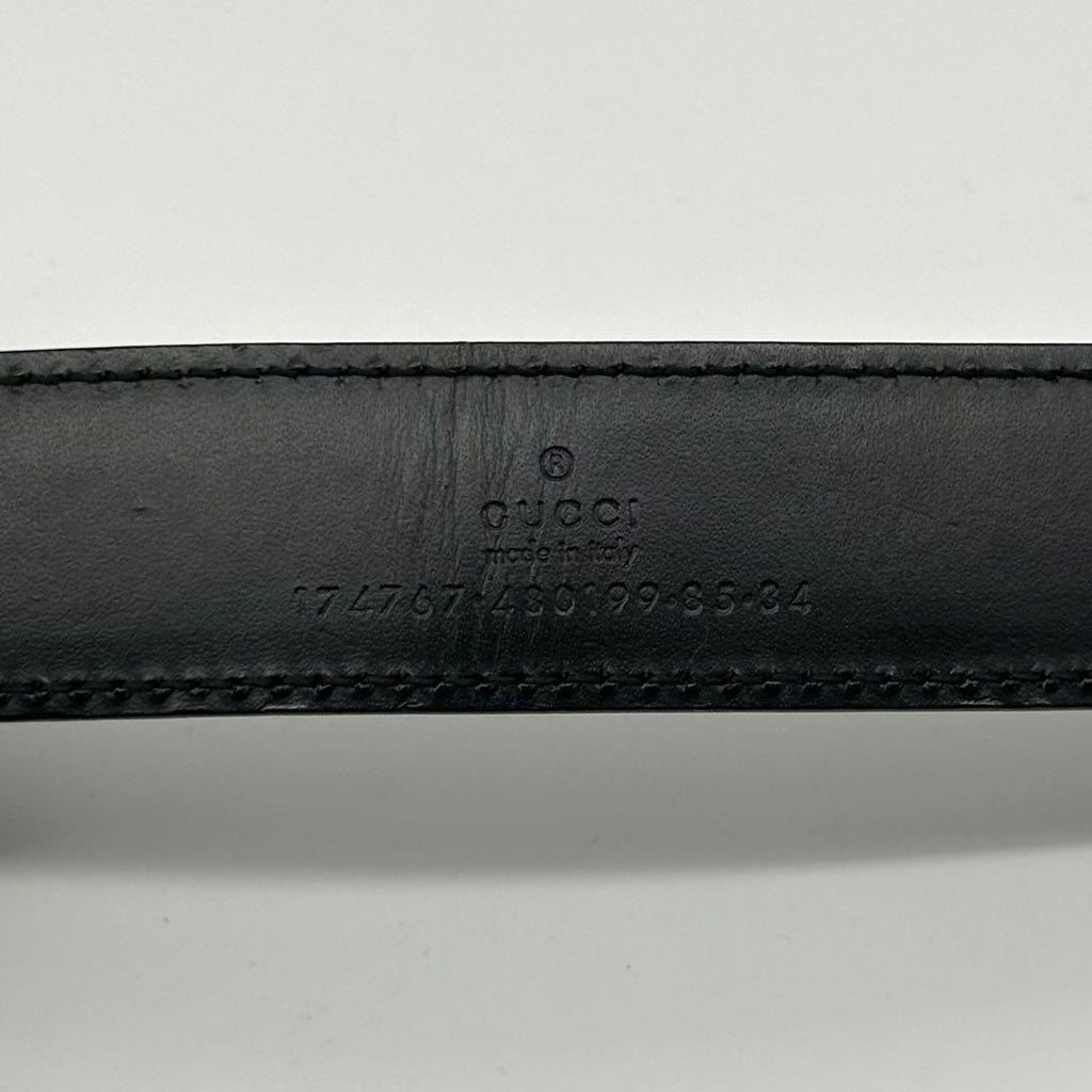 Gucci Era Belt Leather Black Vintage — view 8