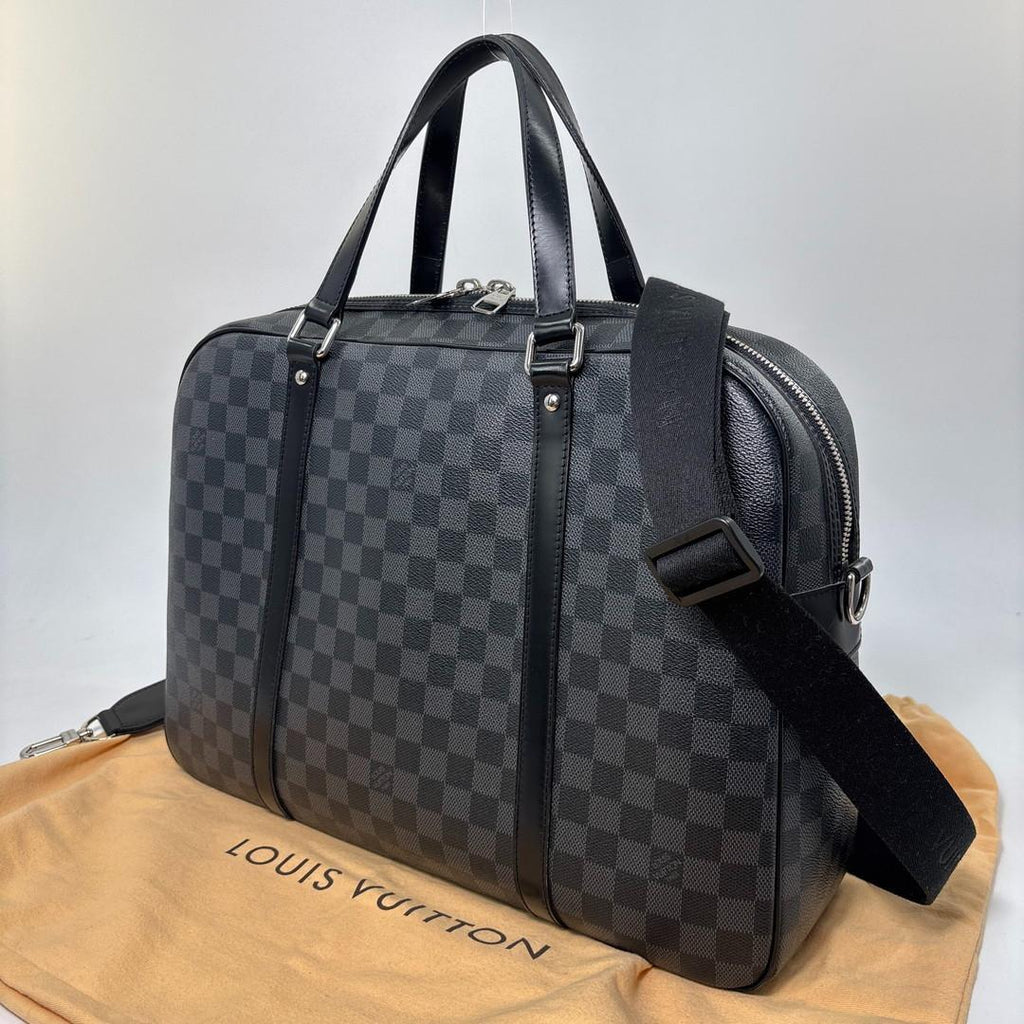 Louis Vuitton Damier Graphite Yawn Business Bag Black — view 2