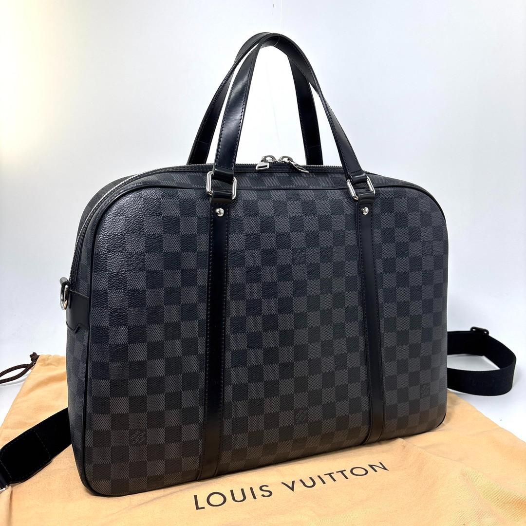 Louis Vuitton Damier Graphite Yawn Business Bag Black — view 3