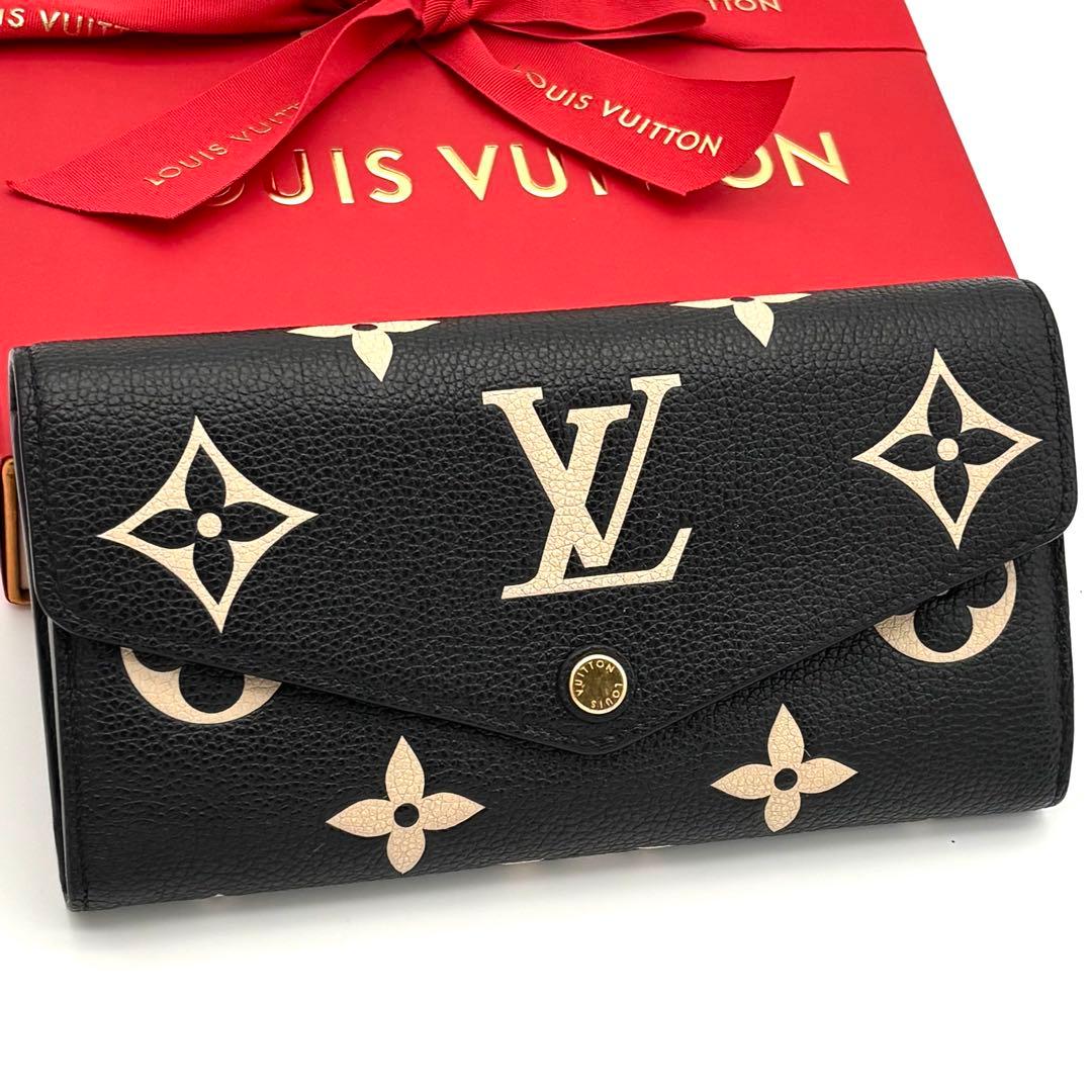 Louis Vuitton Wallet Portefeuille Sarah Bicolor Black
