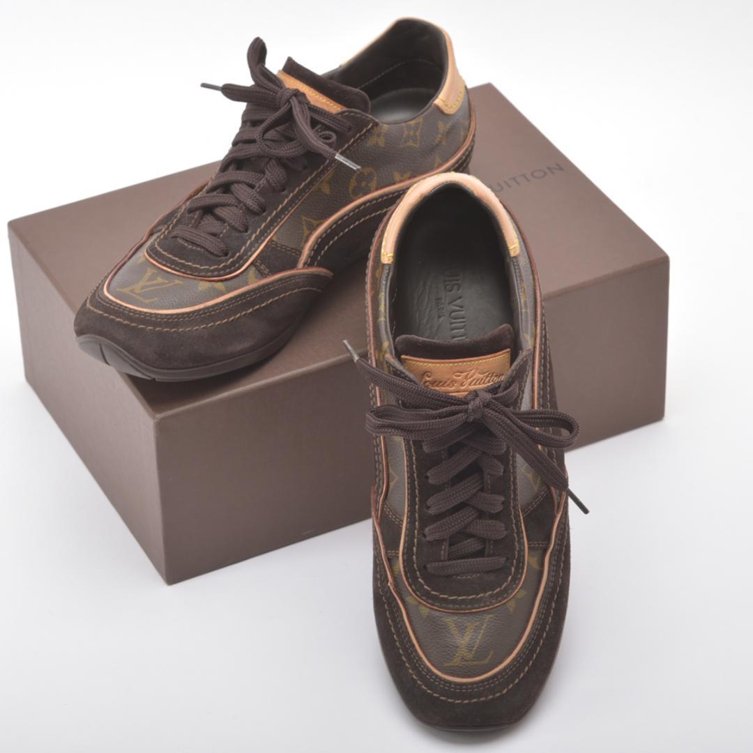 Louis Vuitton Monogram Sneakers 6 Suede Brown Box — view 2
