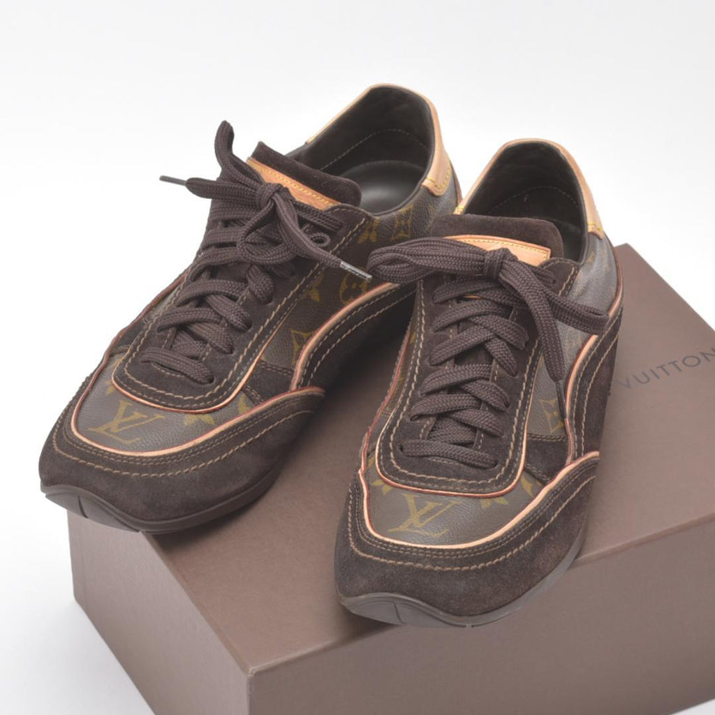 Louis Vuitton Monogram Sneakers 6 Suede Brown Box — view 3