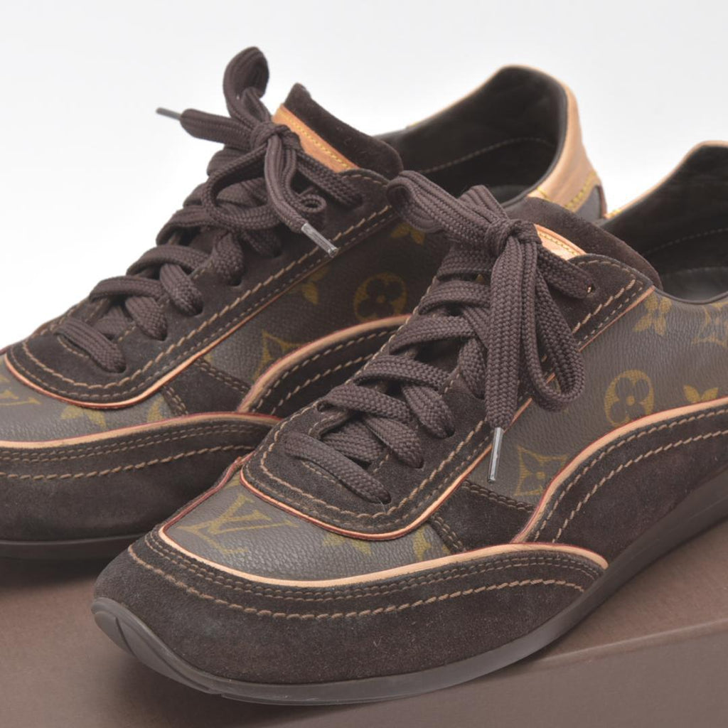 Louis Vuitton Monogram Sneakers 6 Suede Brown Box — view 4