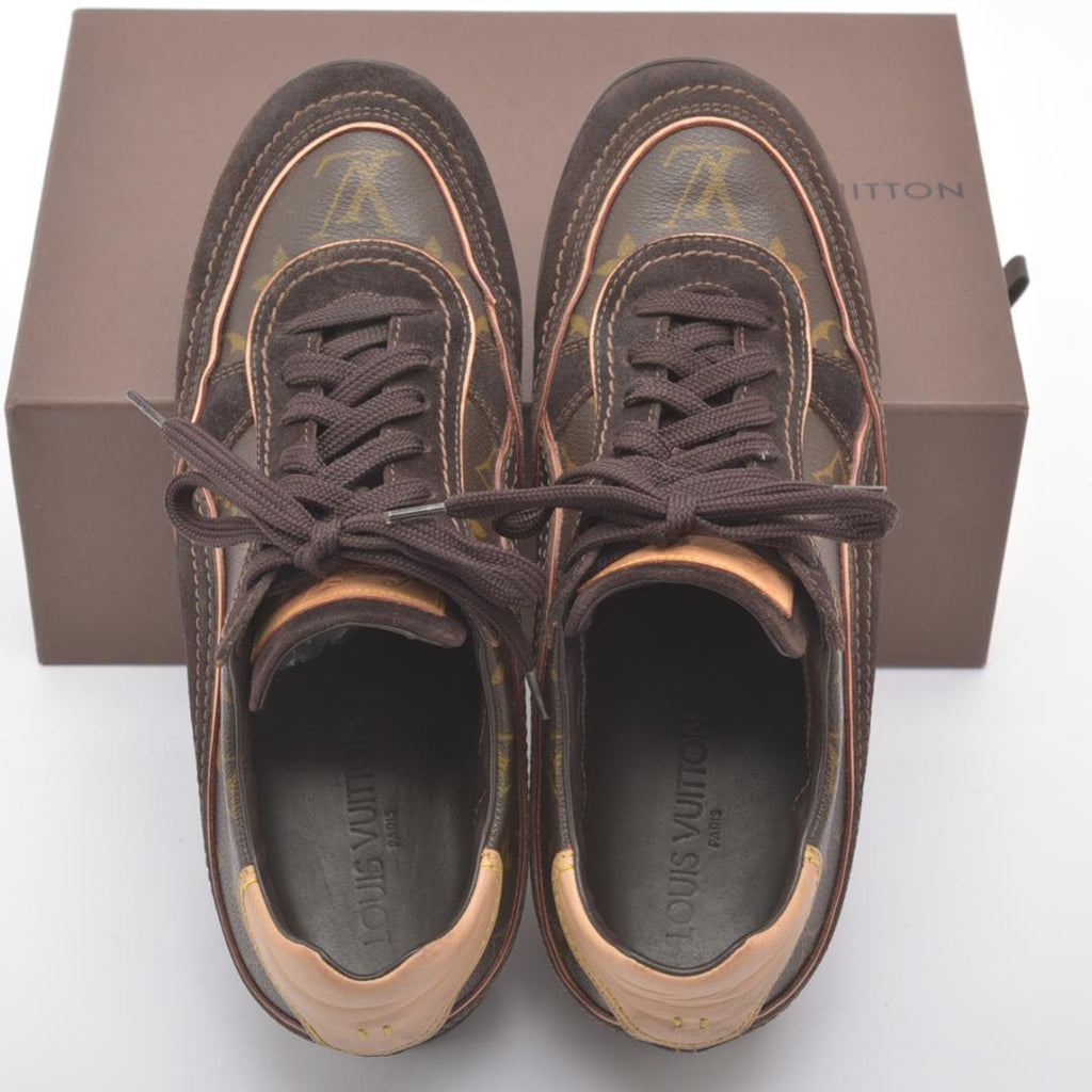 Louis Vuitton Monogram Sneakers 6 Suede Brown Box — view 6