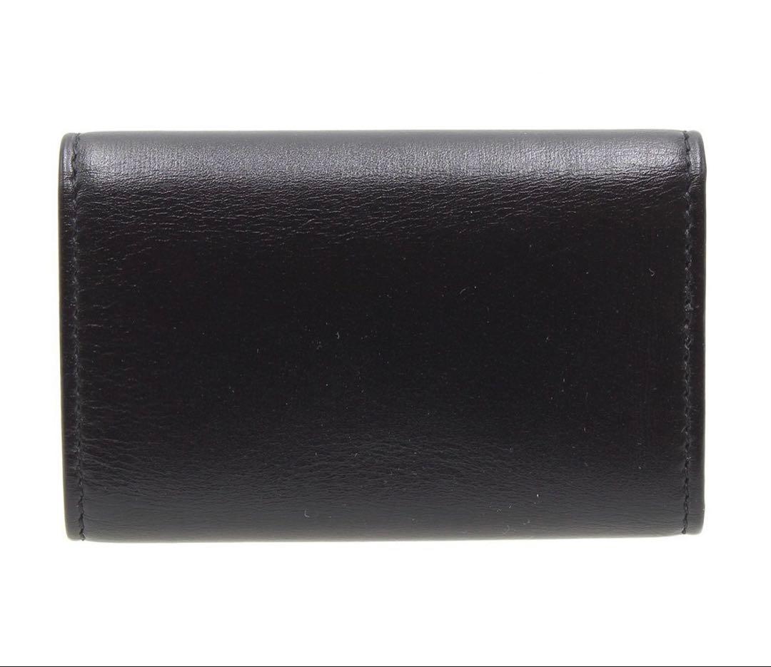 Gucci Interlocking Leather 6 Row Key Case Key Holder : Black