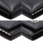 Gucci Interlocking Leather 6 Row Key Case Key Holder : Black