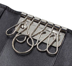 Gucci Interlocking Leather 6 Row Key Case Key Holder : Black
