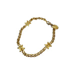 Celine Triomphe Gold Bangle Bracelet Rhinestone — view 2