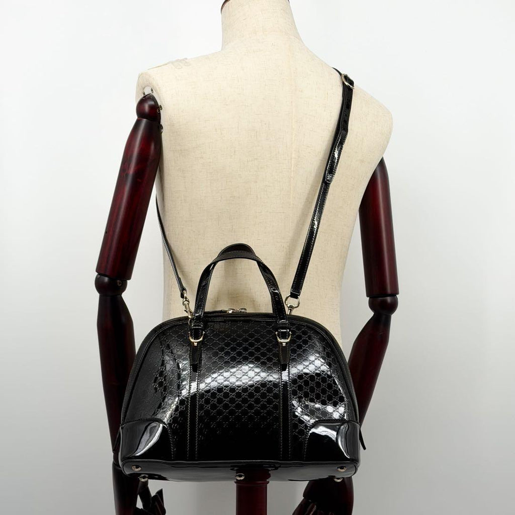 Gucci Micro Guccissima 2-Way Handbag Imprime Black — view 5