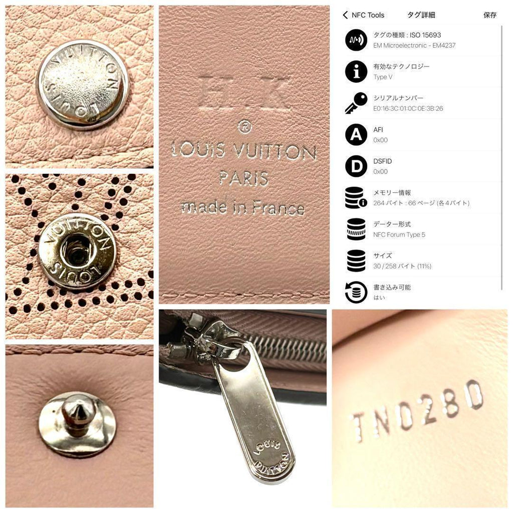 Louis Vuitton Wallet Portefeuille Iris XS Monogram Mahina Pink — view 9